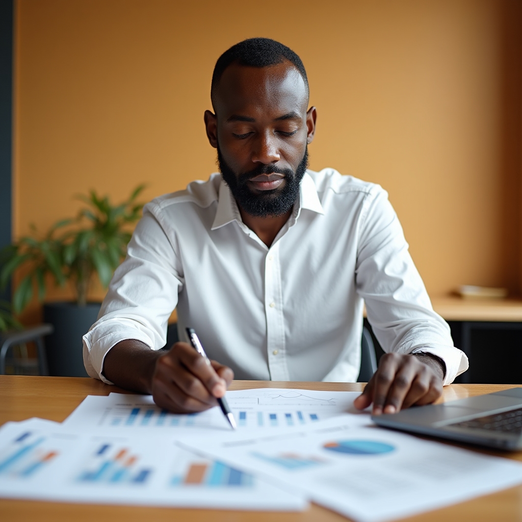 Professional reviewing debt management strategies with financial documents spread on a desk