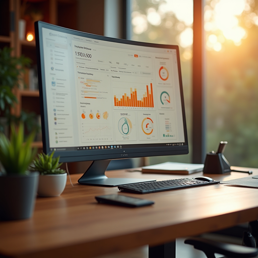Financial health dashboard showing metrics and indicators